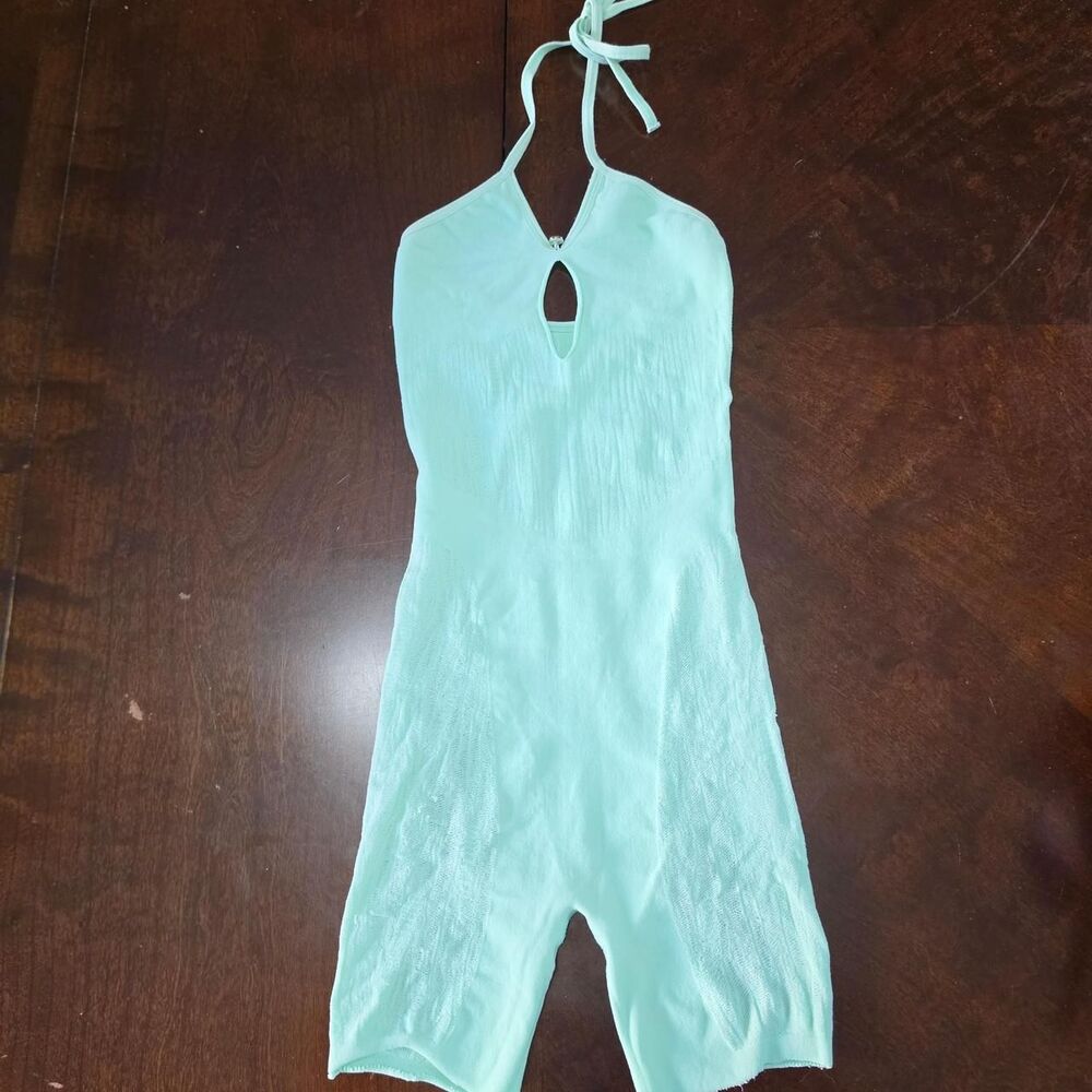 White Fox Rare Mint Green Stretch ROmper